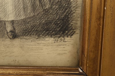 Lot 861 - Georgian miniature portrait on paper of a child gardener, dated 1822
