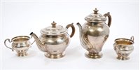 Lot 319 - 1920s Silverer four piece tea and coffee set -...