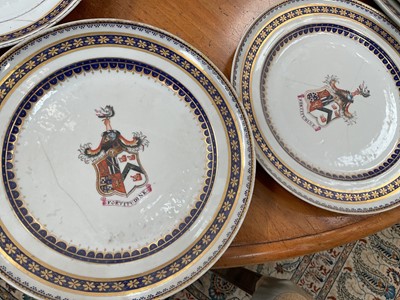 Lot 9 - Service of Chinese armorial porcelain