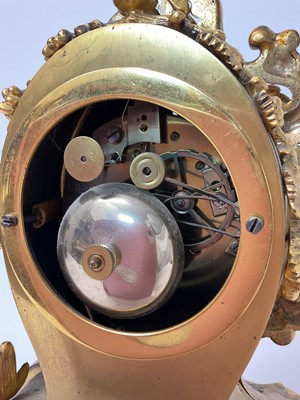 Lot 631 - 19th century French ormolu mantel clock, signed H. Rochat, Paris