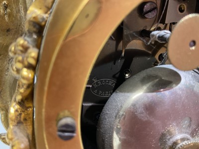 Lot 631 - 19th century French ormolu mantel clock, signed H. Rochat, Paris