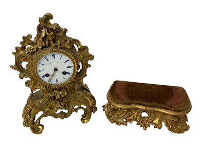 Lot 631 - 19th century French ormolu mantel clock, signed H. Rochat, Paris
