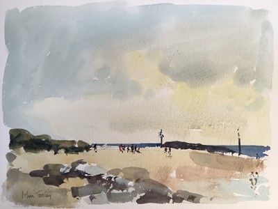 Lot 103 - John Tookey (b 1947) watercolour - Beach at Sea Palling, signed, 24cm x 31cm, unframed