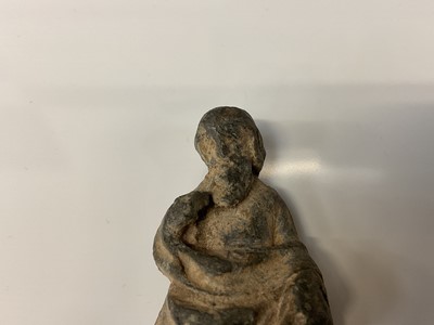 Lot 868 - Roman bronze or lead votive figure, collectors mark to base