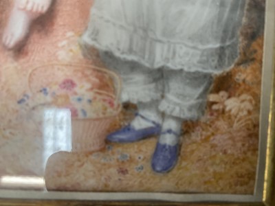 Lot 852 - William Douglas (1780-1832) miniature watercolour on ivory depicting three children