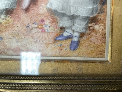 Lot 852 - William Douglas (1780-1832) miniature watercolour on ivory depicting three children