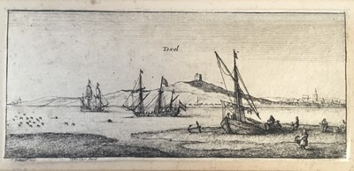 Lot 107 - Wenceslaus Hollar (1607-1677) etching only state 1652-77 - Island of Texel, 6cm x 13cm, unframed