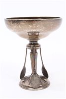 Lot 327 - 1920s Silverer tennis trophy in the form of a...