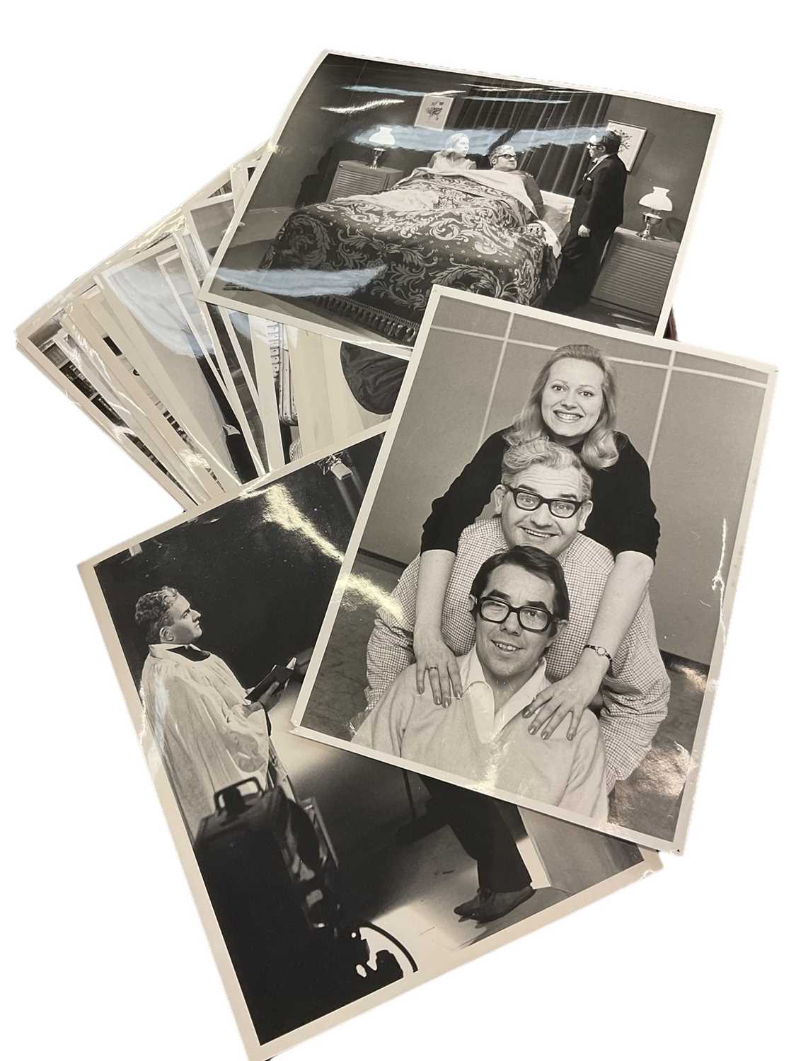 Lot 1438 - Photos from The Frost Report. of Josephine Tewson and fellow actors Ronnie Barker and Ronnie Corbett