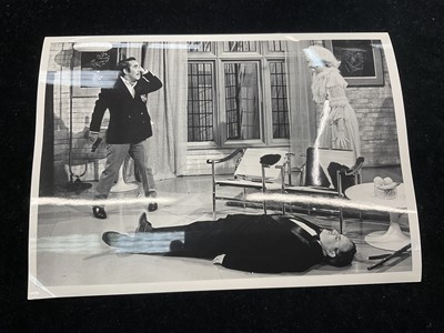 Lot 1438 - Photos from The Frost Report. of Josephine Tewson and fellow actors Ronnie Barker and Ronnie Corbett