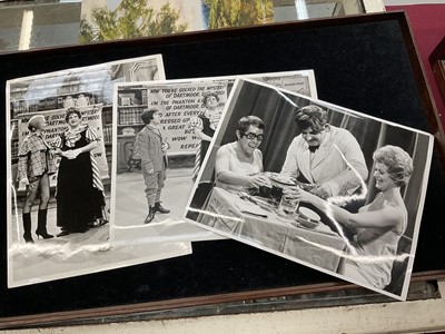 Lot 1438 - Photos from The Frost Report. of Josephine Tewson and fellow actors Ronnie Barker and Ronnie Corbett
