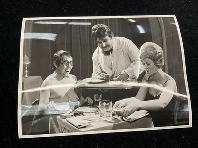 Lot 1438 - Photos from The Frost Report. of Josephine Tewson and fellow actors Ronnie Barker and Ronnie Corbett