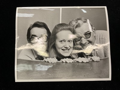 Lot 1438 - Photos from The Frost Report. of Josephine Tewson and fellow actors Ronnie Barker and Ronnie Corbett
