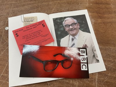 Lot Ronnie Barker (1929-2005) memorabilia. Provenance: Josephine Tewson Collection