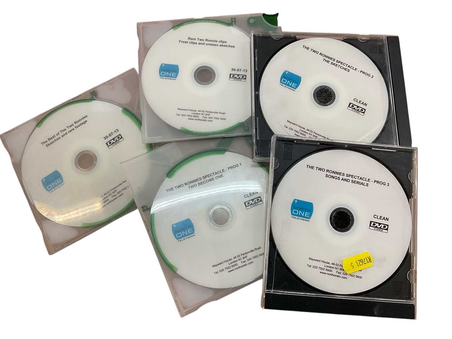 Lot Five DVDs of Two Ronnies clips. Provenance: Josephine Tewson Collection