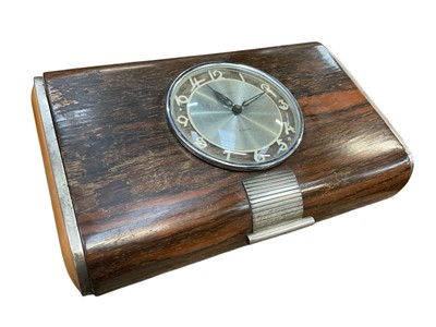 Lot 160 - Italian Art Deco humidor with clock top