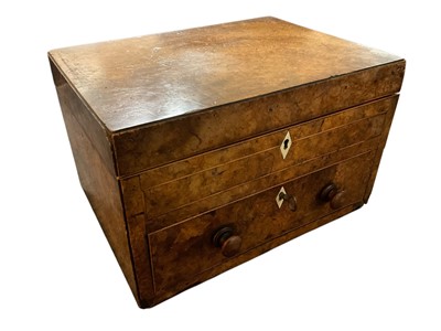 Lot 145 - Regency burr wood workbox