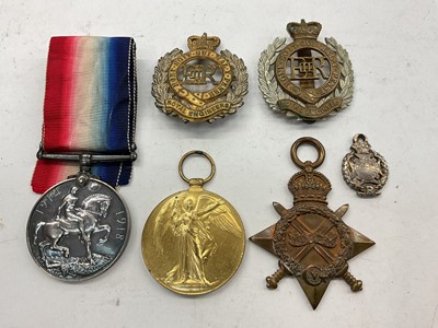 Lot 359 - Group of WWI medals and badges