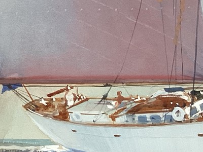 Lot 117 - John Worsley (1919-2000) watercolour - Tresca, signed, titled, 50cm x 60cm, in glazed frame