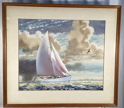 Lot 117 - John Worsley (1919-2000) watercolour - Tresca, signed, titled, 50cm x 60cm, in glazed frame