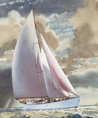 Lot 117 - John Worsley (1919-2000) watercolour - Tresca, signed, titled, 50cm x 60cm, in glazed frame