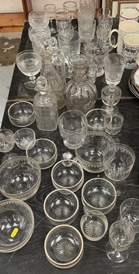 Lot 131 - Collection of predominantly 19th century drinking glasses and decanters