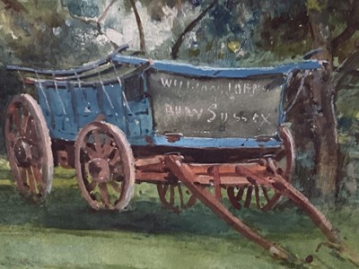 Lot 111 - Walter Jenks Morgan (1847-1924) watercolour - 'At Bury, Sussex', signed, 14cm x 23cm, in glazed frame