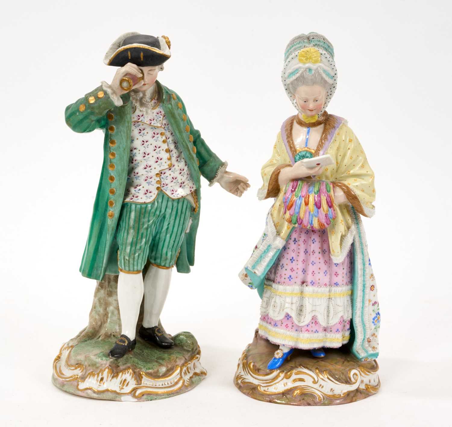Lot 2 - Pair of Meissen figures