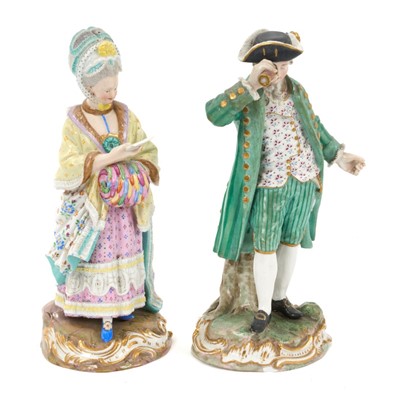 Lot 2 - Pair of Meissen figures