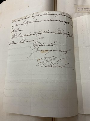 Lot 938 - Fascinating album containing letters, cuttings and ephemera, including letters from, and drafts of letters to James Stuart, the Old Pretender, and his wife Clementina in correspondence with the...