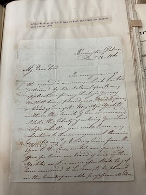 Lot 938 - Fascinating album containing letters, cuttings and ephemera, including letters from, and drafts of letters to James Stuart, the Old Pretender, and his wife Clementina in correspondence with the...