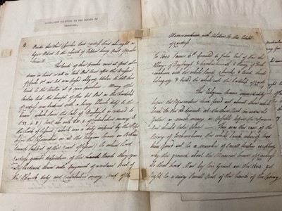 Lot 938 - Fascinating album containing letters, cuttings and ephemera, including letters from, and drafts of letters to James Stuart, the Old Pretender, and his wife Clementina in correspondence with the...