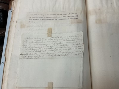 Lot 938 - Fascinating album containing letters, cuttings and ephemera, including letters from, and drafts of letters to James Stuart, the Old Pretender, and his wife Clementina in correspondence with the...