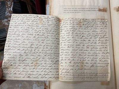 Lot 938 - Fascinating album containing letters, cuttings and ephemera, including letters from, and drafts of letters to James Stuart, the Old Pretender, and his wife Clementina in correspondence with the...