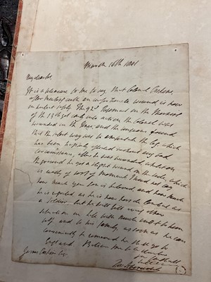Lot 938 - Fascinating album containing letters, cuttings and ephemera, including letters from, and drafts of letters to James Stuart, the Old Pretender, and his wife Clementina in correspondence with the...