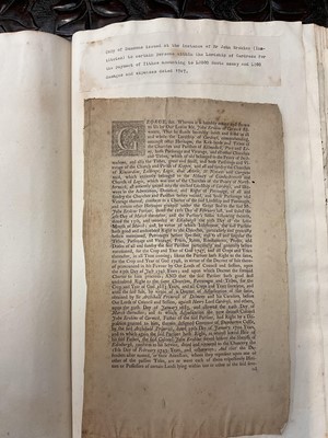 Lot 938 - Fascinating album containing letters, cuttings and ephemera, including letters from, and drafts of letters to James Stuart, the Old Pretender, and his wife Clementina in correspondence with the...