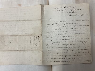 Lot 938 - Fascinating album containing letters, cuttings and ephemera, including letters from, and drafts of letters to James Stuart, the Old Pretender, and his wife Clementina in correspondence with the...