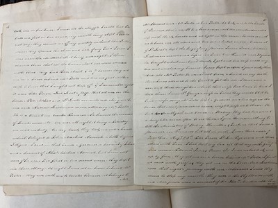 Lot 938 - Fascinating album containing letters, cuttings and ephemera, including letters from, and drafts of letters to James Stuart, the Old Pretender, and his wife Clementina in correspondence with the...