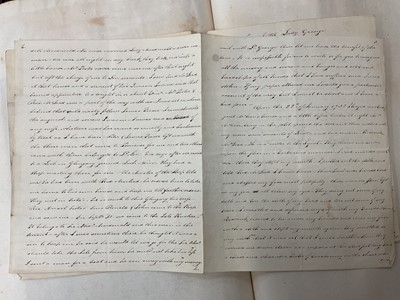 Lot 938 - Fascinating album containing letters, cuttings and ephemera, including letters from, and drafts of letters to James Stuart, the Old Pretender, and his wife Clementina in correspondence with the...