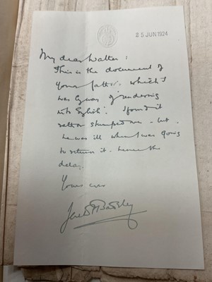 Lot 938 - Fascinating album containing letters, cuttings and ephemera, including letters from, and drafts of letters to James Stuart, the Old Pretender, and his wife Clementina in correspondence with the...