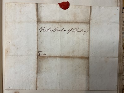 Lot 938 - Fascinating album containing letters, cuttings and ephemera, including letters from, and drafts of letters to James Stuart, the Old Pretender, and his wife Clementina in correspondence with the...