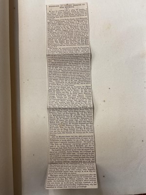 Lot 938 - Fascinating album containing letters, cuttings and ephemera, including letters from, and drafts of letters to James Stuart, the Old Pretender, and his wife Clementina in correspondence with the...