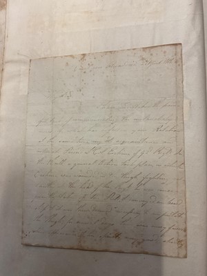 Lot 938 - Fascinating album containing letters, cuttings and ephemera, including letters from, and drafts of letters to James Stuart, the Old Pretender, and his wife Clementina in correspondence with the...