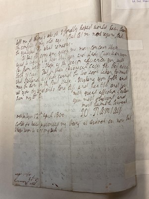 Lot 938 - Fascinating album containing letters, cuttings and ephemera, including letters from, and drafts of letters to James Stuart, the Old Pretender, and his wife Clementina in correspondence with the...