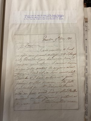 Lot 938 - Fascinating album containing letters, cuttings and ephemera, including letters from, and drafts of letters to James Stuart, the Old Pretender, and his wife Clementina in correspondence with the...