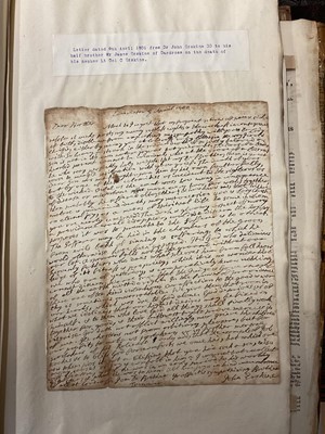 Lot 938 - Fascinating album containing letters, cuttings and ephemera, including letters from, and drafts of letters to James Stuart, the Old Pretender, and his wife Clementina in correspondence with the...