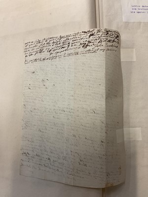 Lot 938 - Fascinating album containing letters, cuttings and ephemera, including letters from, and drafts of letters to James Stuart, the Old Pretender, and his wife Clementina in correspondence with the...