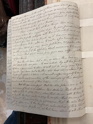 Lot 938 - Fascinating album containing letters, cuttings and ephemera, including letters from, and drafts of letters to James Stuart, the Old Pretender, and his wife Clementina in correspondence with the...