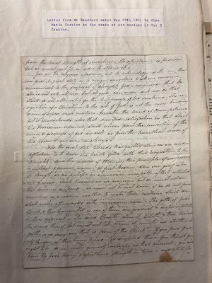 Lot 938 - Fascinating album containing letters, cuttings and ephemera, including letters from, and drafts of letters to James Stuart, the Old Pretender, and his wife Clementina in correspondence with the...