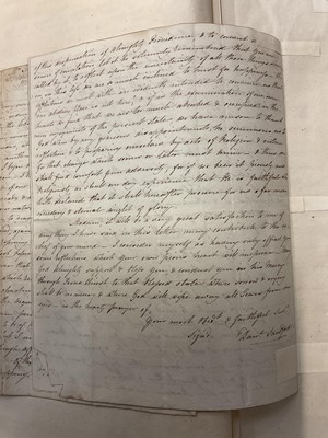 Lot 938 - Fascinating album containing letters, cuttings and ephemera, including letters from, and drafts of letters to James Stuart, the Old Pretender, and his wife Clementina in correspondence with the...